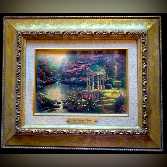 Thomas Kinkade “The Garden of Prayer” 5x7 Oil Painting w/ COA - Picture 5 of 5